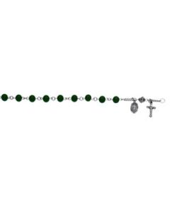 Dlx. Black Onyx Rosary Brac Sterling Silver  