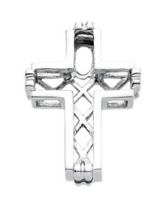Diamond Unity Cross 14K White Gold 20.75X15.50 Outside Cross Diamond Unity Cross
