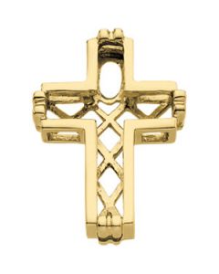 14Ky Rhod Pltd Dia Unity Cross 14K Yellow Gold 20.75X15.50 Outside Cross 14Ky Rhod Pltd Dia Unity Cross