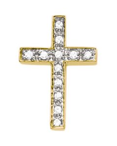 14Ky Rhod Pltd Dia Unity Cross 14K Yellow Gold 18.25X12.75 Inside Cross 14Ky Rhod Pltd Dia Unity Cross