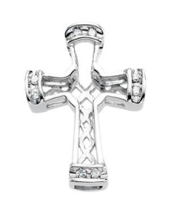 Diamond Unity Cross 14K White Gold 21.00X15.50 Outside Cross Diamond Unity Cross