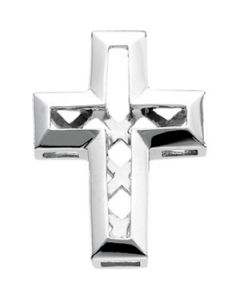 Diamond Unity Cross 14K White Gold 21.00X16.00 Outside Cross Diamond Unity Cross