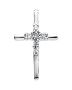 Diamond Unity Cross 14K White Gold 18.25X12.25 Inside Cross Diamond Unity Cross
