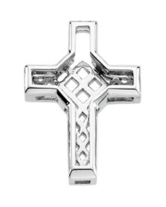 Diamond Unity Cross 14K White Gold 20.50X16.50 Outside Cross Diamond Unity Cross