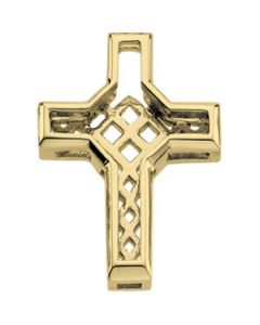 Diamond Unity Cross 14K Yellow Gold 20.50X16.50 Outside Cross Diamond Unity Cross