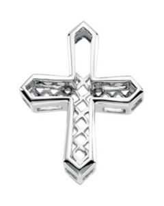 Diamond Unity Cross 14K White Gold 20.25X15.00 Outside Cross Diamond Unity Cross