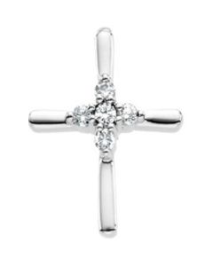 Diamond Unity Cross 14K White Gold 18.25X12.75 Inside Cross Diamond Unity Cross