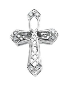 Diamond Unity Cross 14K White Gold 21.50X16.00 Outside Cross Diamond Unity Cross