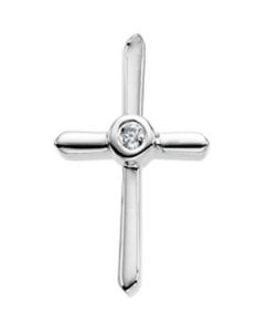 Diamond Unity Cross 14K White Gold 16.50X10.25 Inside Cross Diamond Unity Cross