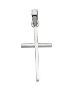 Plain Cross 14K White Gold 19.50X11.00 Mm Plain Cross