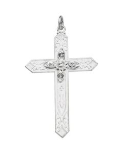 Birthstone Cross Sterling Silver  April Birthstone Cross