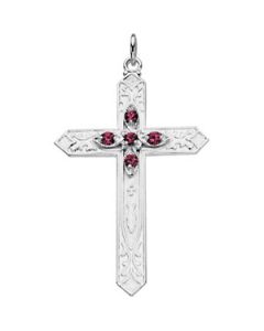 Birhtstone Cross Sterling Silver  October Birthstone Cross