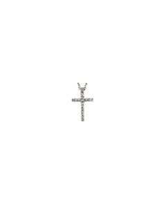 Platinum .085 CTW Diamond Cross 16