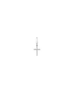 14kt White .08 CTW Diamond Petite Cross Charm/Pendant