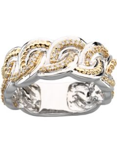 Three-Fold Marriage Gents Ring 14K White/Yellow Gold 09.75 Mm;P;Three-Fold Marriage Gents Ring