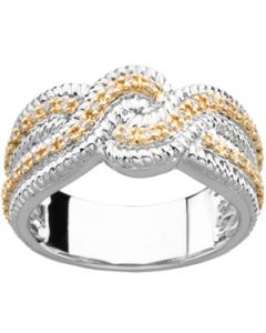 Three-Fold Marriage Gents Ring 14K White/Yellow Gold 10.50 Mm;P;Three-Fold Marriage Gents Ring