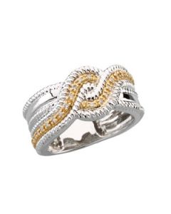 Three-Fold Marriage Ladies Ring 14K White/Yellow Gold 09.50 Mm;P;Three-Fold Marriage Ladies Ring