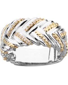 Three-Fold Marriage Gents Ring 14K White/Yellow Gold 11.00 Mm;P;Three-Fold Marriage Gents Ring