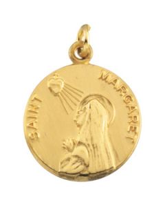 St. Margaret Medal W/ 18 Inch Chain Sterling Silver  18.00 Mm St. Margaret Medal