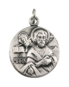 St. Mark Medal With 18.00 Inch Chain Sterling Silver  18.00 Mm St. Mark Medal With 18.00 Inch Chain