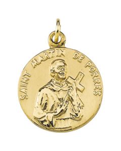 St. Martin De Porres Medal With 18.00 Inch Chain Sterling Silver  18.00 Mm St. Martin De Porres Medal With 18.00 Inch Chain