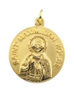 St. Max Kolbe Medal With 18.00 Inch Chain Sterling Silver  18.00 Mm St. Max Kolbe Medal With 18.00 Inch Chain