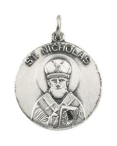 St. Nicholas Medal With 18.00 Inch Chain Sterling Silver  Ss;18.00 Mm St. Nicholas Medal With 18.00 Inch Chain