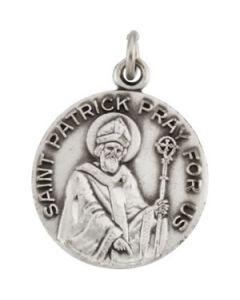 St. Patrick Medal With 18.00 Inch Chain Sterling Silver  18.00 Mm St. Patrick Medal With 18.00 Inch Chain