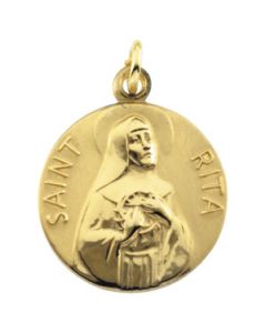 St. Rita Medal With 18.00 Inch Chain Sterling Silver  18.00 Mm;P;St. Rita Medal With 18.00 Inch Chain