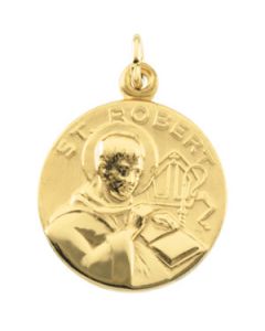 St. Robert Medal 14K Yellow Gold 