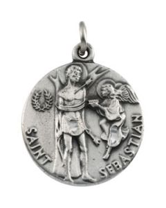 St. Sebastian Medal 14K Yellow Gold 
