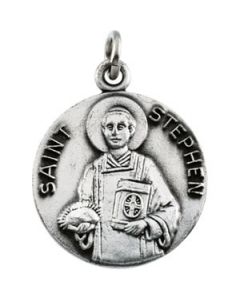 St. Stephen Medal With 18.00 Inch Chain Sterling Silver  18.00 Mm;P;St. Stephen Medal With 18.00 Inch Chain