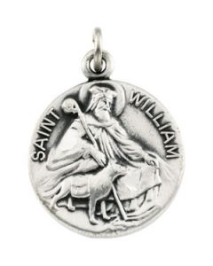 St. William Medal With 18.00 Inch Chain Sterling Silver  18.00 Mm St. William Medal With 18.00 Inch Chain