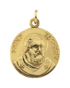 St. Zachary Medal With 18.00 Inch Chain Sterling Silver  18.00 Mm St. Zachary Medal With 18.00 Inch Chain