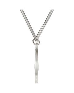 St. Michael Us Army Medal With 24.00 Inch Chain Sterling Silver  18.00 Mm St. Michael Us Army Medal With 24.00 Inch Chain