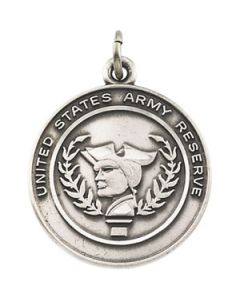 St. Michael Us Army Reserve Medal With 24.00 Inch Chain Sterling Silver  18.00 Mm St. Michael Us Army Reserve Medal With 24.00 Inch Chain