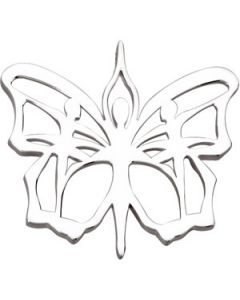 Butterfly Ballet Pendant 14K White Gold 38.00X40.75 Mm Butterfly Ballet Pendant