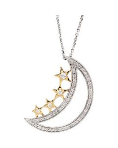 Journey Of Dreams Pendant 14K White/Yellow Gold 27.00X23.50 Mm