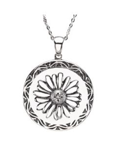 Never Too Late Blessed Affirmation Pendant W/ Box Sterling Silver  