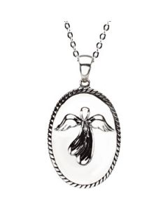 Friends Blessed Affirmation Pendant W/ Box Sterling Silver  