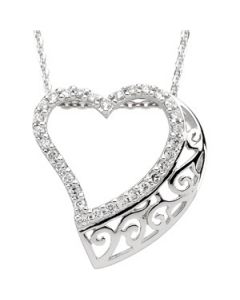 Walking Beside You Pendant With Box Sterling Silver  