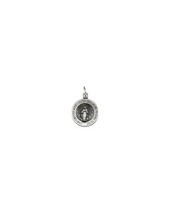 Sterling Silver 12mm Miraculous Medal with 18