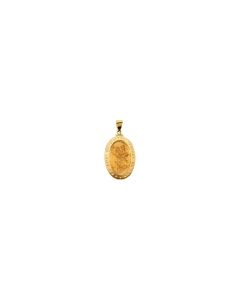 18kt Yellow 29x20mm Oval St. Christopher Medal