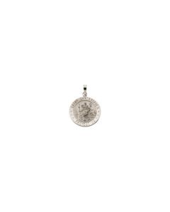 14kt White 18mm St. Christopher Medal