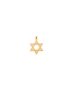 14kt Yellow 32x26mm Star of David Pendant