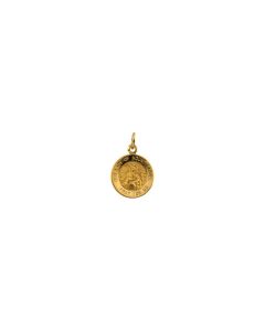 14kt Yellow 12mm Our Lady of Mount Carmel Medal Pendant