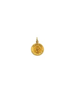 14kt Yellow 12mm Round Our Lord Jesus Medal