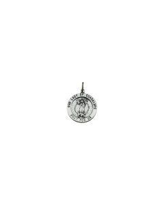 Sterling Silver 22mm Round Our Lady of Guadalupe Medal