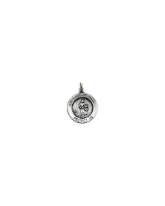 Sterling Silver 15mm Guardian Angel Medal