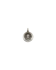 Sterling Silver 15mm Confirmation Medal with Cross